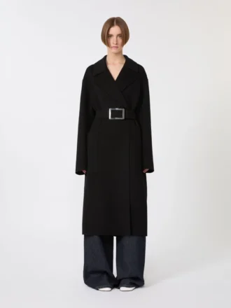 Cappotto-vestaglia in Pure Wool, nero