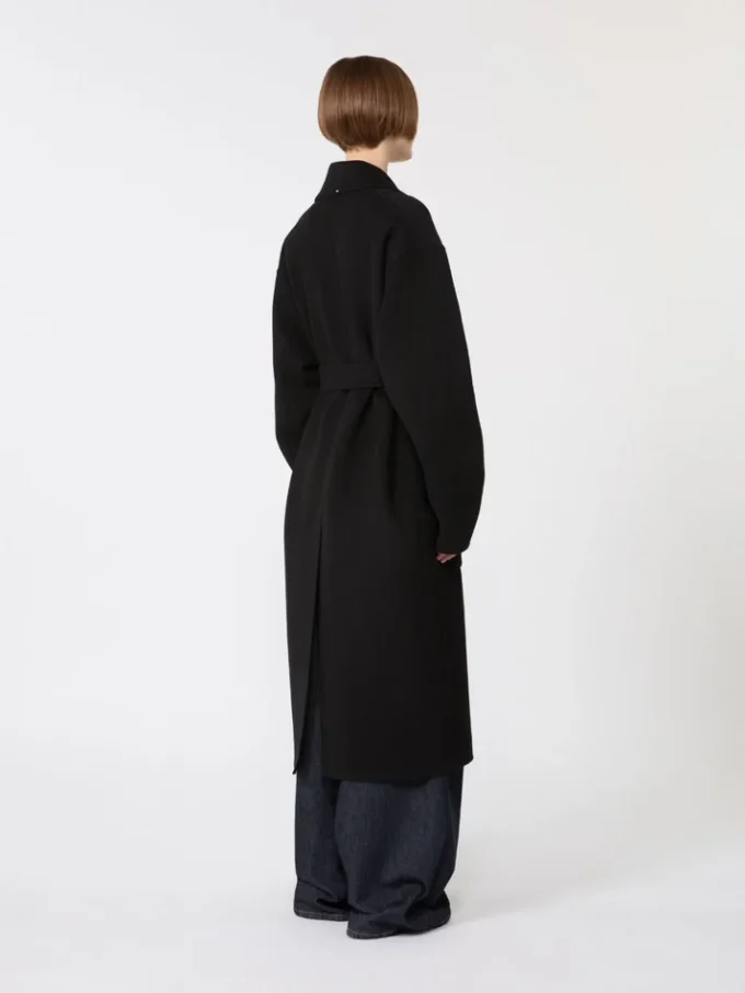 Cappotto-vestaglia in Pure Wool, nero Cappotto-vestaglia in Pure Wool, nero