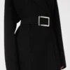 Cappotto-vestaglia in Pure Wool, nero Cappotto-vestaglia in Pure Wool, nero