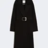 Cappotto-vestaglia in Pure Wool, nero Cappotto-vestaglia in Pure Wool, nero