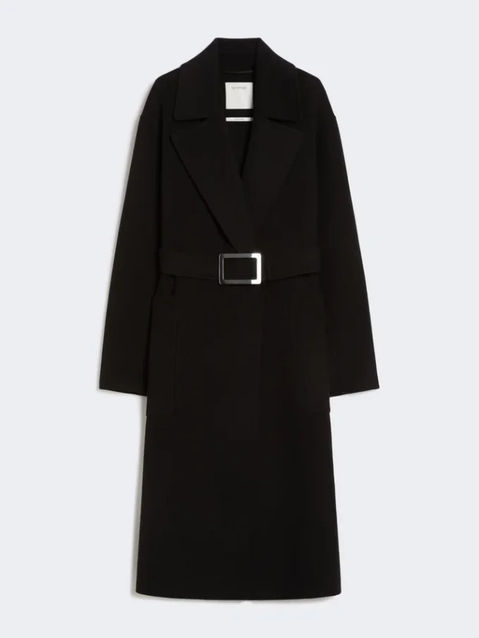 Cappotto-vestaglia in Pure Wool, nero Cappotto-vestaglia in Pure Wool, nero