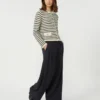 Cardigan corto in cotone, blu navy