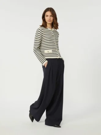 Cardigan corto in cotone, blu navy