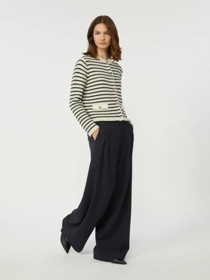 Cardigan corto in cotone, blu navy