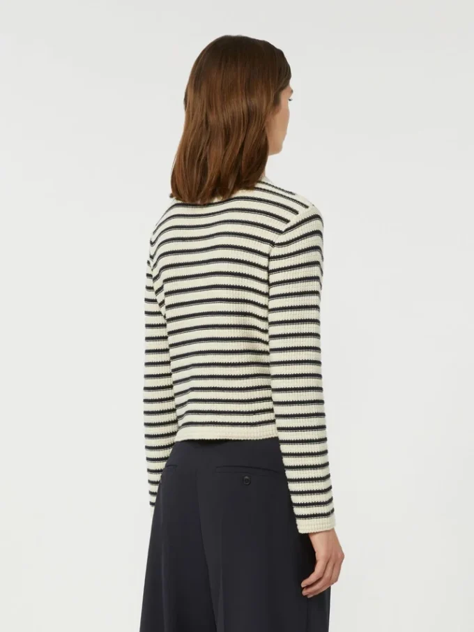 Cardigan corto in cotone, blu navy