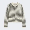 Cardigan corto in cotone, blu navy