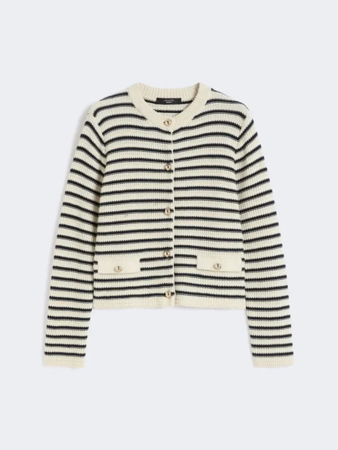 Cardigan corto in cotone, blu navy