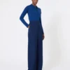 Cardigan femminile in lana, blu cina