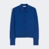 Cardigan femminile in lana, blu cina