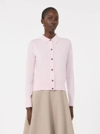 Cardigan femminile in lana, rosa