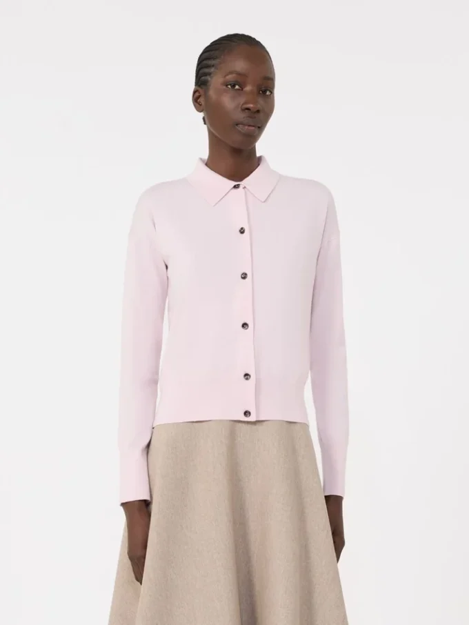 Cardigan femminile in lana, rosa
