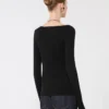 Cardigan in lana con catena, nero Cardigan in lana con catena, nero