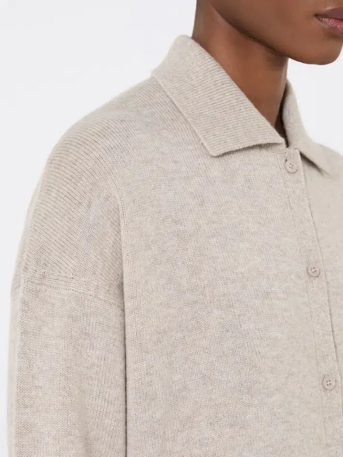 Cardigan in lana e cashmere, beige Cardigan in lana e cashmere, beige