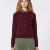 Cardigan in lana e cashmere, bordeaux Cardigan in lana e cashmere, bordeaux