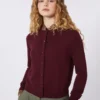 Cardigan in lana e cashmere, bordeaux Cardigan in lana e cashmere, bordeaux