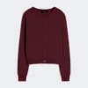 Cardigan in lana e cashmere, bordeaux Cardigan in lana e cashmere, bordeaux