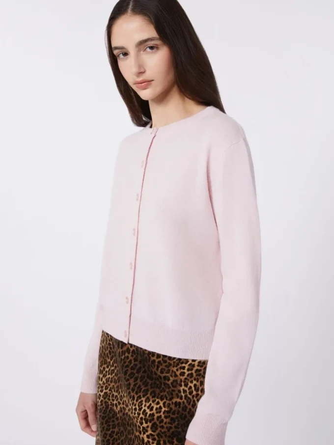 Cardigan in lana e cashmere, rosa Cardigan in lana e cashmere, rosa