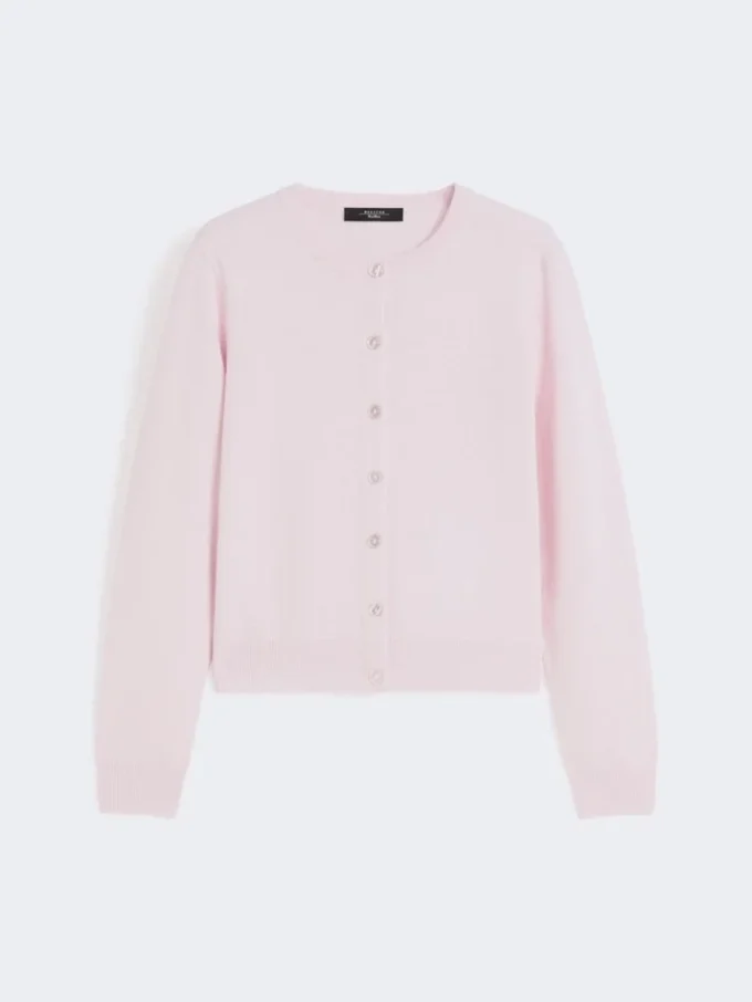 Cardigan in lana e cashmere, rosa Cardigan in lana e cashmere, rosa