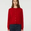 Cardigan in lana e cashmere, rosso Cardigan in lana e cashmere, rosso