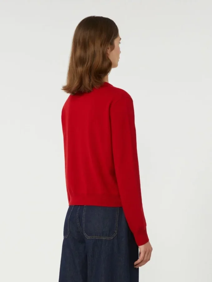 Cardigan in lana e cashmere, rosso Cardigan in lana e cashmere, rosso