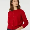 Cardigan in lana e cashmere, rosso Cardigan in lana e cashmere, rosso