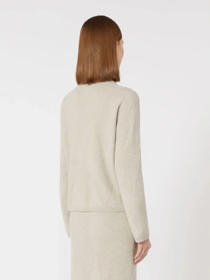 Cardigan in maglia di cashmere, beige Cardigan in maglia di cashmere, beige
