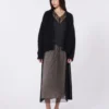 Gonna in tulle plissettato, nera