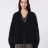 Cardigan in mohair, nero Cardigan in mohair, nero