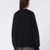 Cardigan in mohair, nero Cardigan in mohair, nero