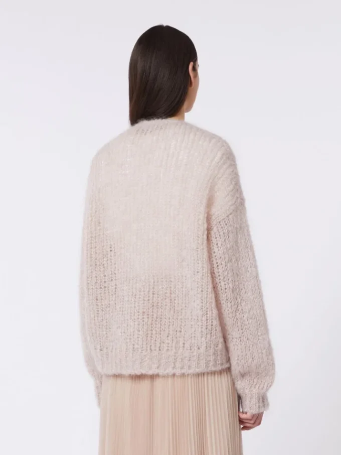 Cardigan in mohair, sabbia Cardigan in mohair, sabbia