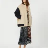 Giacca bomber in lana Double Face, color sabbia Giacca bomber in lana Double Face, color sabbia