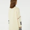 Cardigan oversize in misto cotone, nero Cardigan oversize in misto cotone, nero