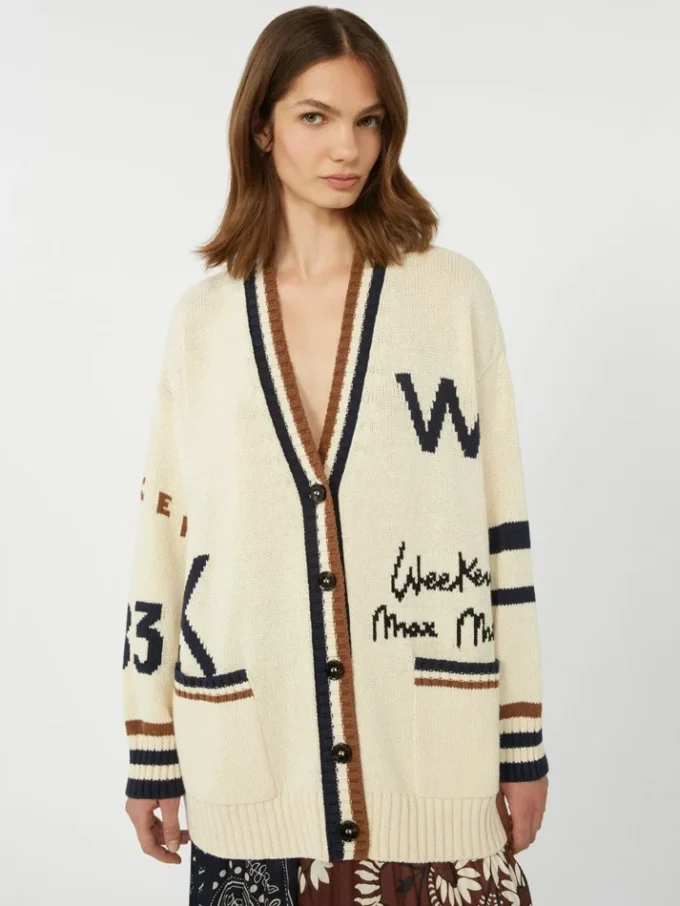 Cardigan oversize in misto cotone, nero Cardigan oversize in misto cotone, nero
