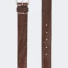 Cintura in pelle con stampa cocco, marrone Cintura in pelle con stampa cocco, marrone