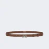 Cintura in pelle naturale con monogramma, marrone Cintura in pelle naturale con monogramma, marrone