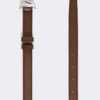 Cintura in pelle naturale con monogramma, marrone Cintura in pelle naturale con monogramma, marrone