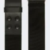 Cintura larga in fettuccia elasticizzata e pelle, nera Cintura larga in fettuccia elasticizzata e pelle, nera