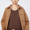Collana a più fili in metallo e vetro, bianco ottico