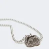 Collana con ciondolo a forma di borsa Pasticcino, nera Collana con ciondolo a forma di borsa Pasticcino, nera