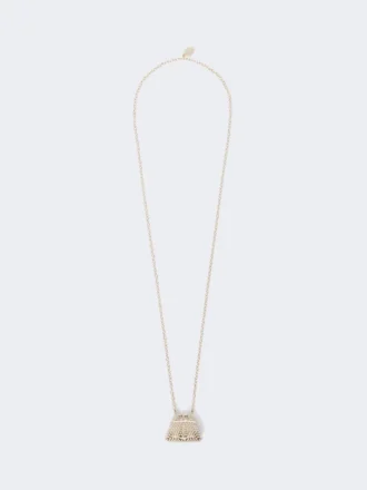 Collana con ciondolo a forma di borsa Pasticcino, oro Collana con ciondolo a forma di borsa Pasticcino, oro