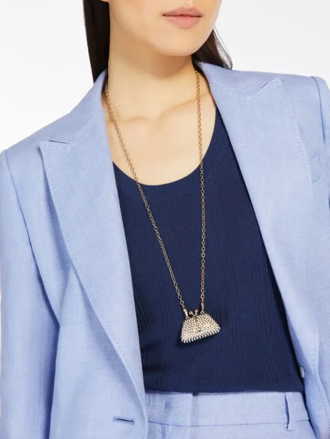 Collana con ciondolo a forma di borsa Pasticcino, oro Collana con ciondolo a forma di borsa Pasticcino, oro
