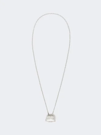 Collana con ciondolo a forma di borsa Pasticcino, trasparente Collana con ciondolo a forma di borsa Pasticcino, trasparente