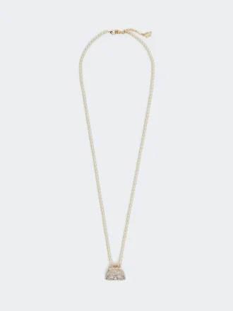 Collana con ciondolo a forma di sacchetto Pasticcino, bianco ottico Collana con ciondolo a forma di sacchetto Pasticcino, bianco ottico