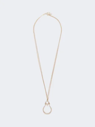 Collana con ciondolo monogramma, oro Collana con ciondolo monogramma, oro