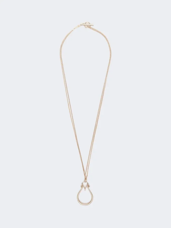 Collana con ciondolo monogramma, oro Collana con ciondolo monogramma, oro