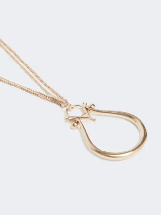 Collana con ciondolo monogramma, oro Collana con ciondolo monogramma, oro