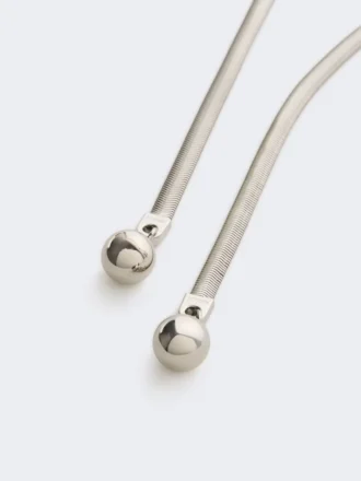 Collana in metallo con dettagli a sfera, palladio