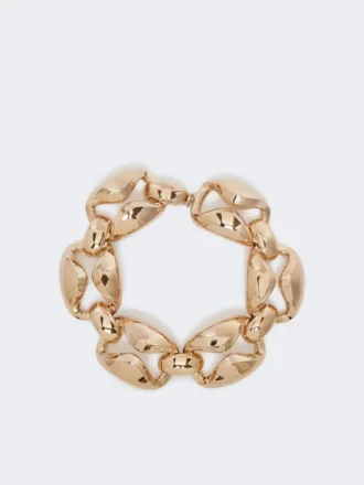 Collana in metallo dal design audace, color bronzo