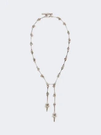 – collana lunga con doppio ciondolo, argento – collana lunga con doppio ciondolo, argento