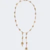 – collana lunga con doppio ciondolo, oro – collana lunga con doppio ciondolo, oro